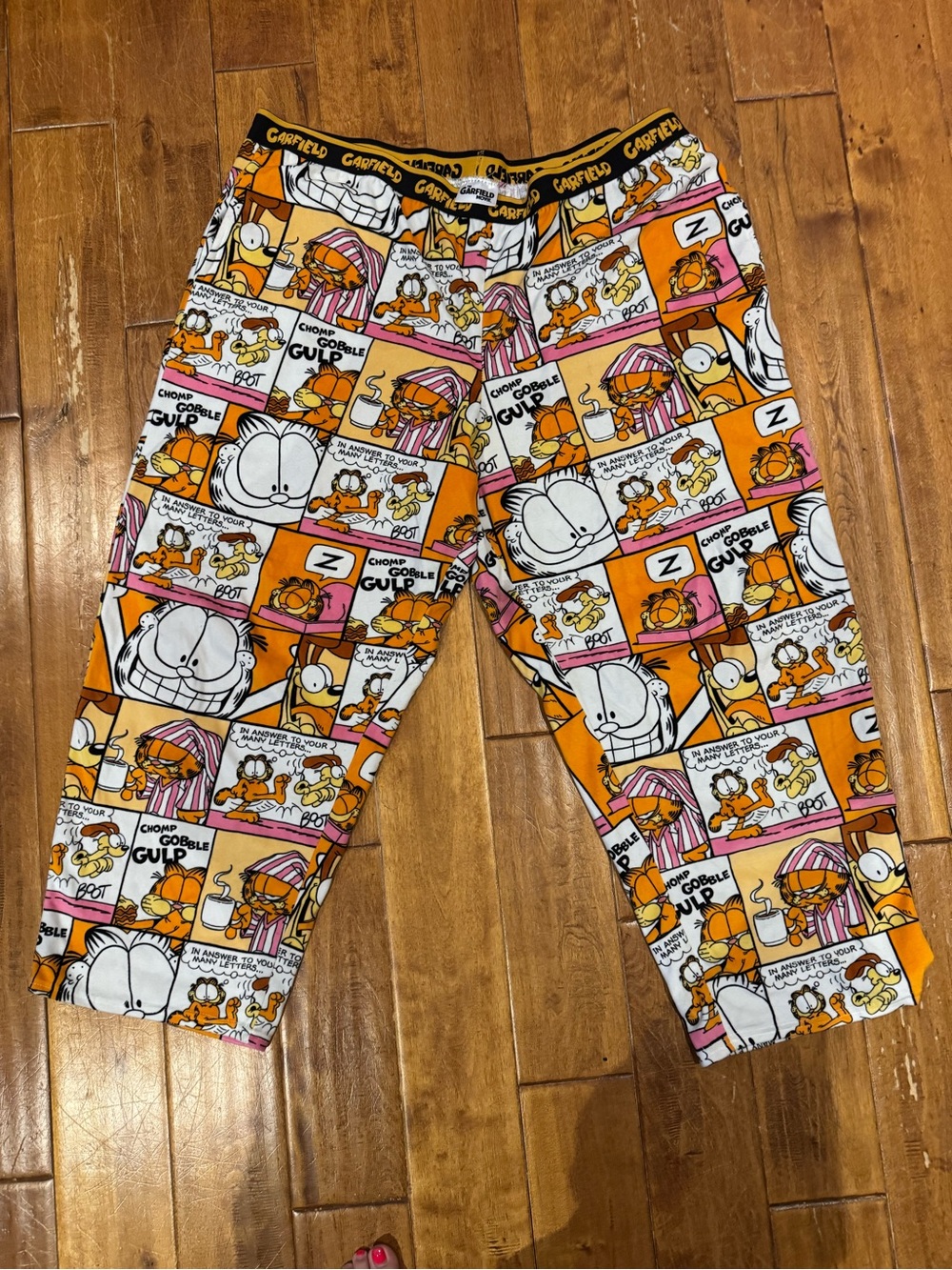 Orange Garfield Comic-Print Pajama Pants Size 3X 3XL